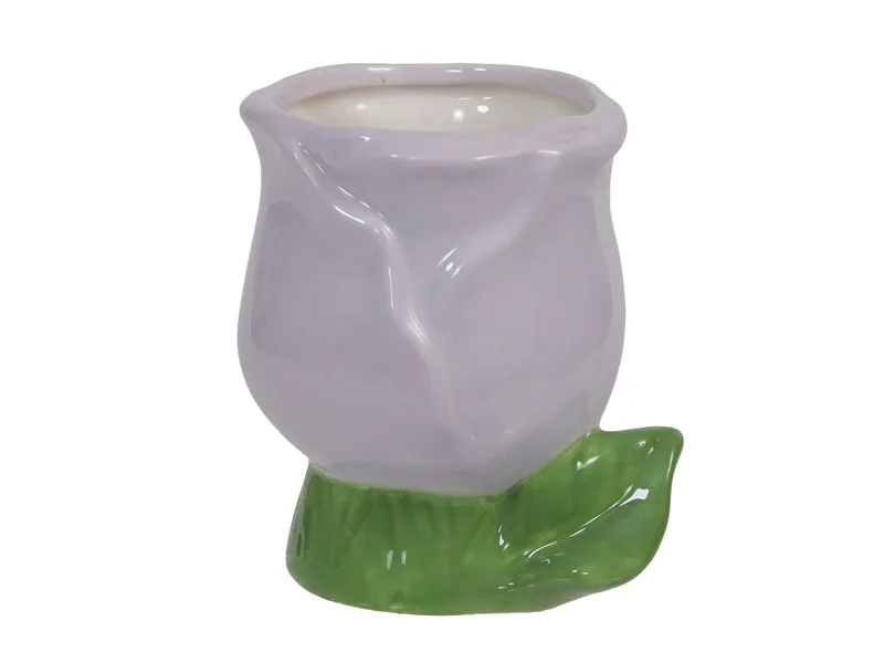 pc. 1 dolomite tulip flowerpot lilac 8.5x10 cm