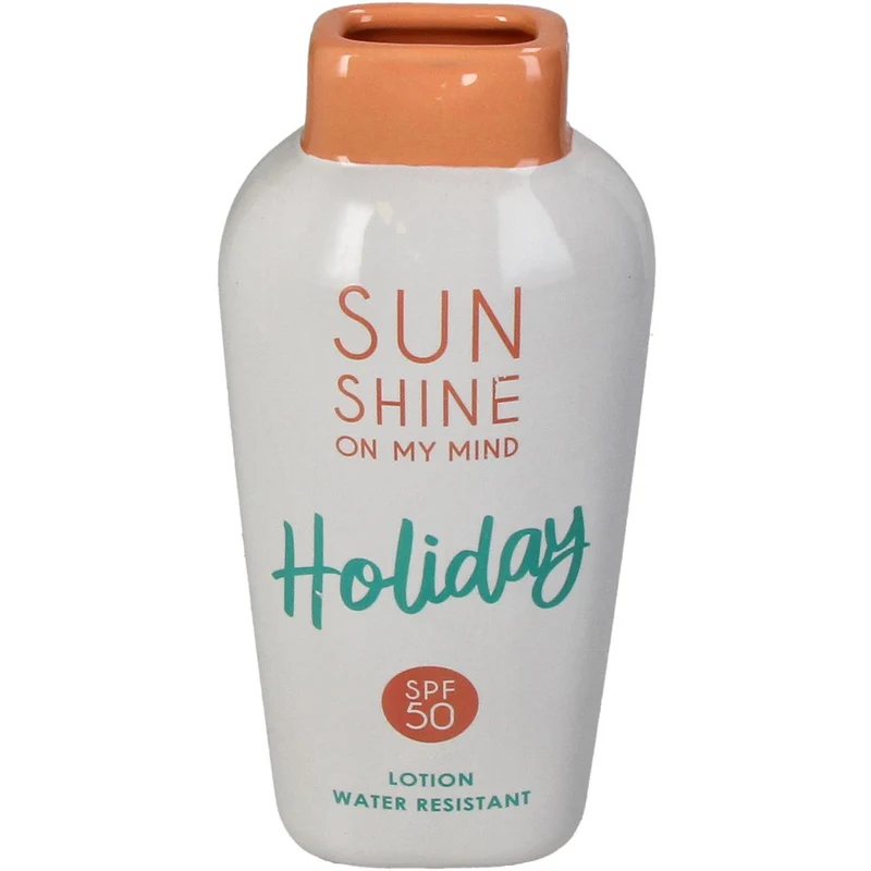 Vase Sunscreen Fine Earthenware White 8.8x5.6x19cm