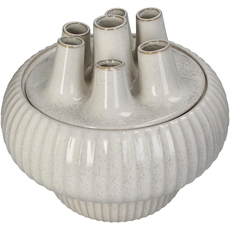 Vase Stoneware White 29x29x25.5cm