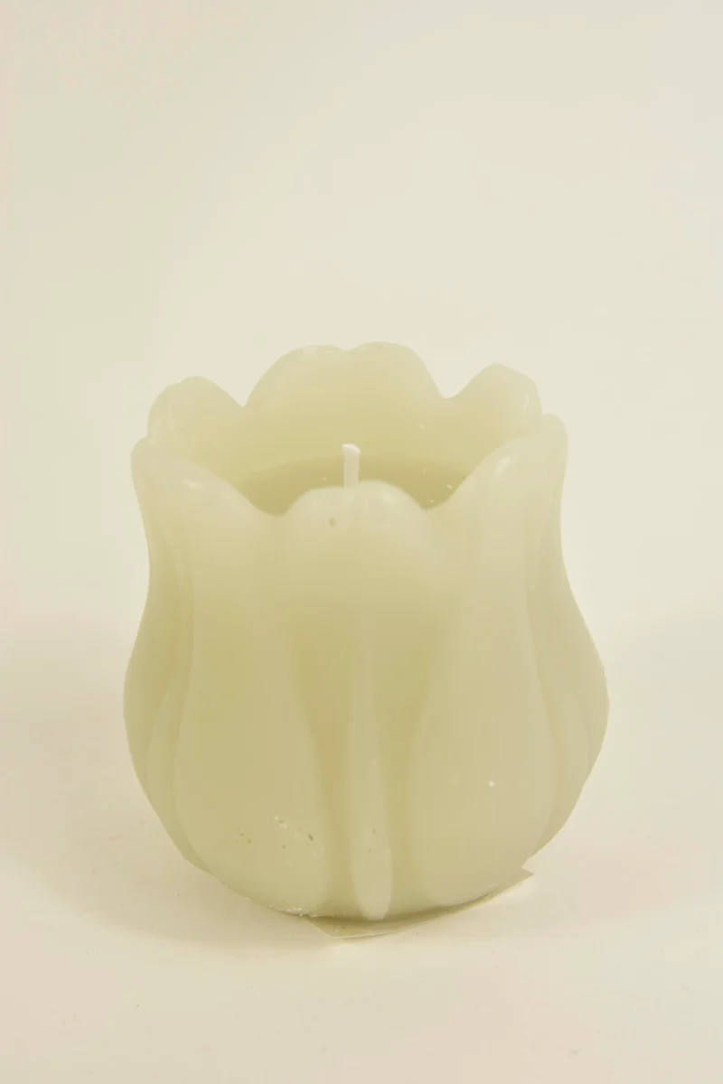 CANDLE/TULIP FRAGRANCE D12X10H GREY