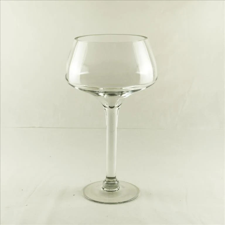 GLASSVASE ON FOOT D14X35H TRANSPARANT