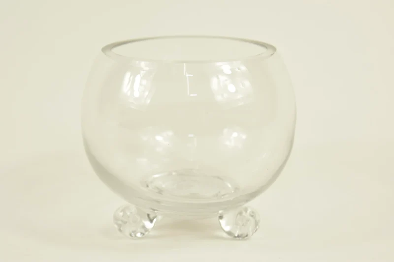 BOWLVASE/FOOT GLASS D7,5X10H TRANSPARANT
