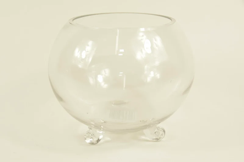 BOWLVASE/FOOT GLASS D13X15,5H TRANSPARANT