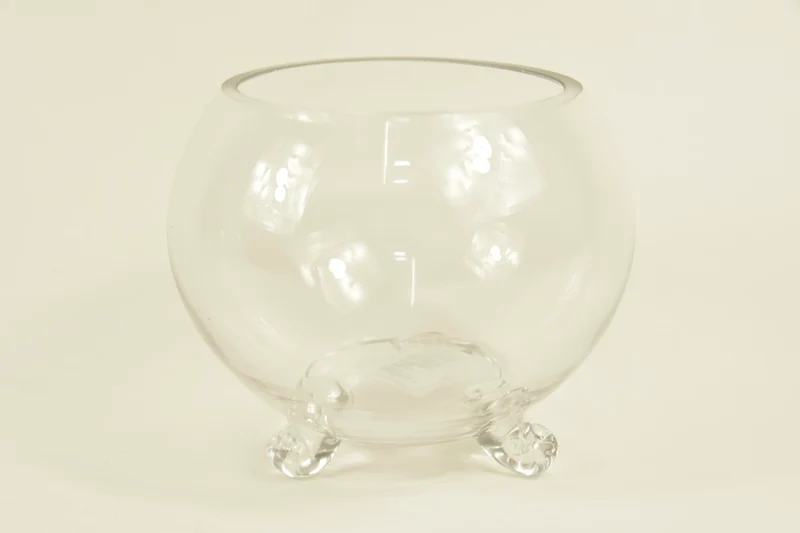 BOWLVASE/FOOT GLASS D11,5X13,5H TRANSPARANT