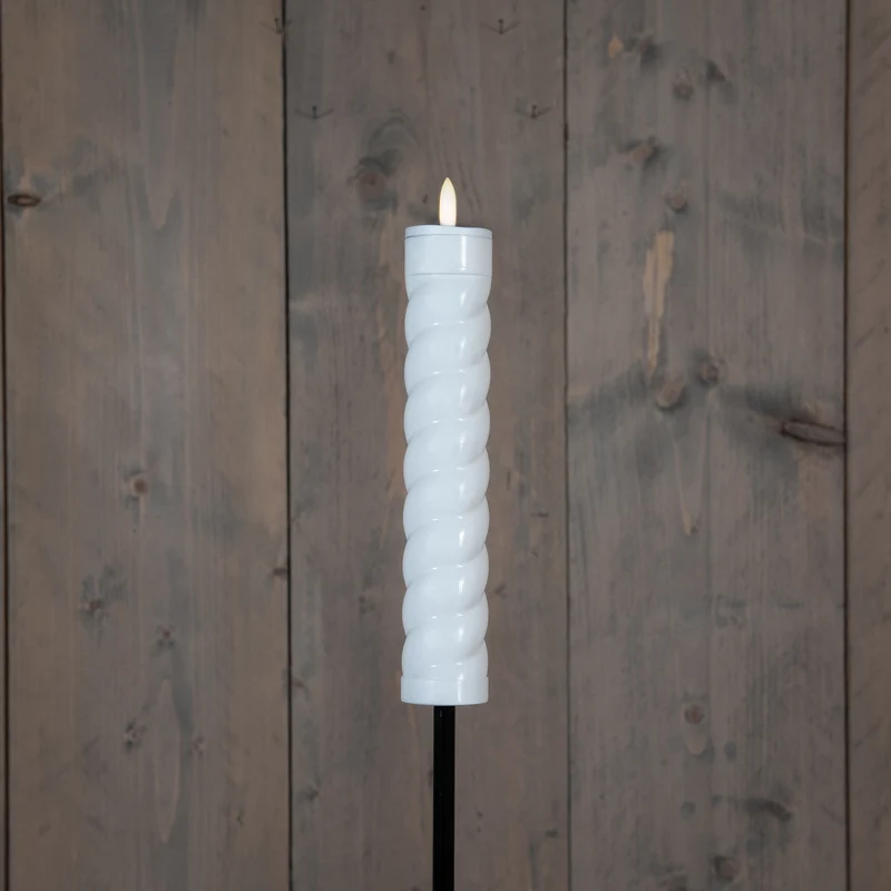 SOLAR SWIRL FAKKEL WIT 3D LONT 21X4CM OP 76CM STEKER