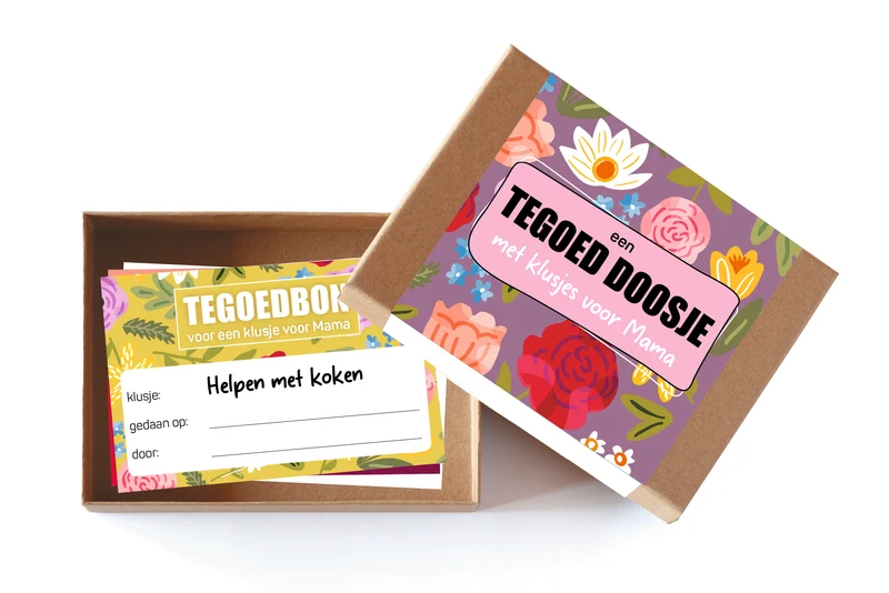 Doosje Glimlach Een tegoed doosje met klusjes voor Mama