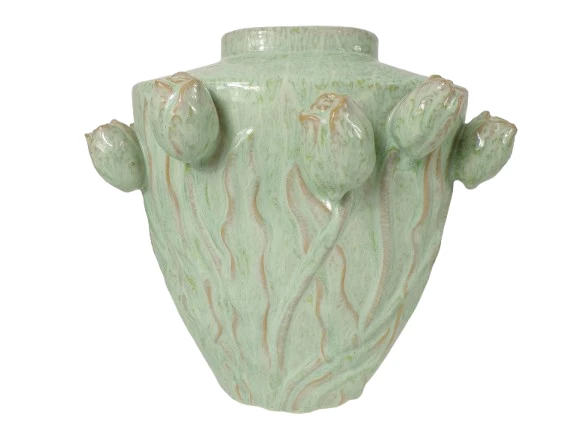 Vaas Tulip Keramiek 34x25x34cm Sage Groen