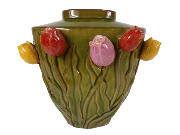 Vaas Tulip Keramiek 34x25x34cm Groen