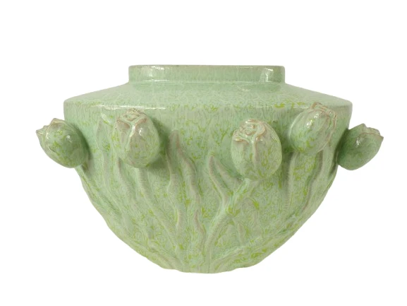 Vaas Tulip Keramiek 40x30x28cm Sage Groen
