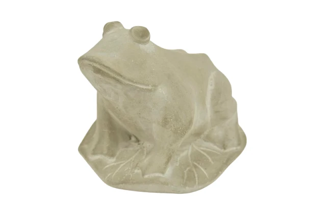 FROG/LEAF CEMENT D15X13H GREY