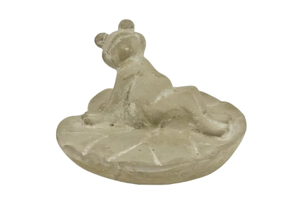 FROG/LEAF CEMENT D12X9H GREY