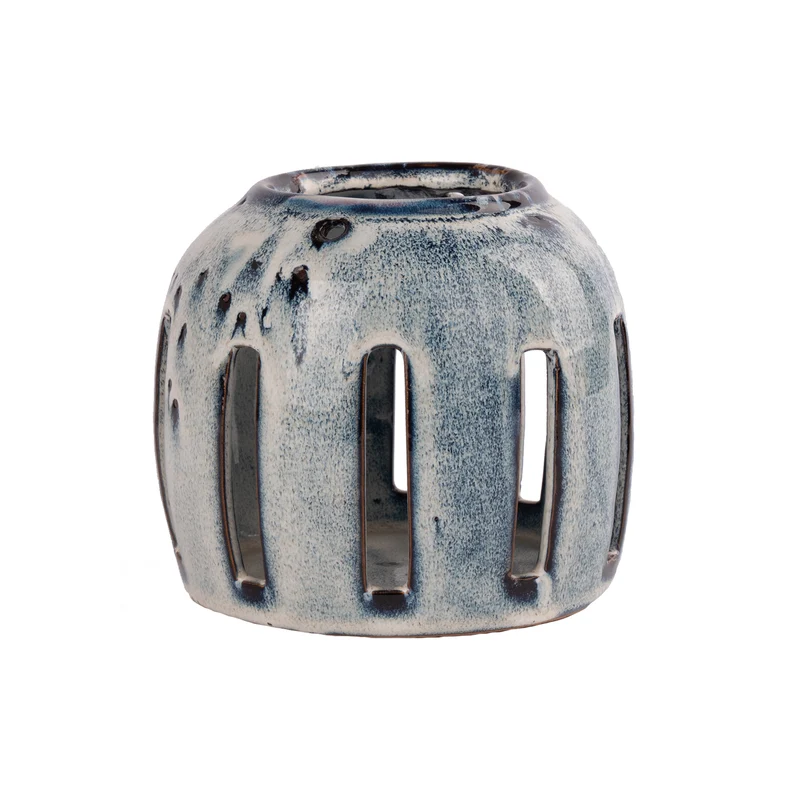 Lantern Ceramic Vils D16 H14cm Blue