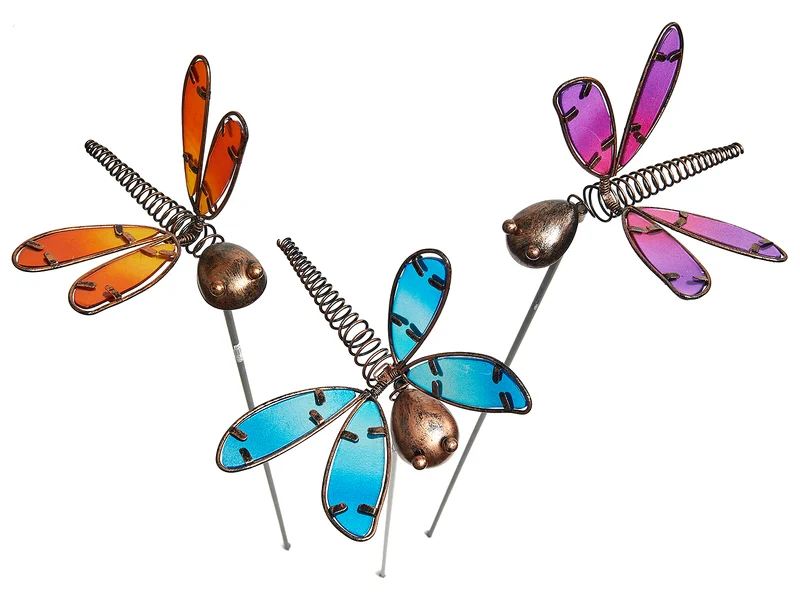 Tuinsteker libelle 'Sparkle' 3 assorti 95cm