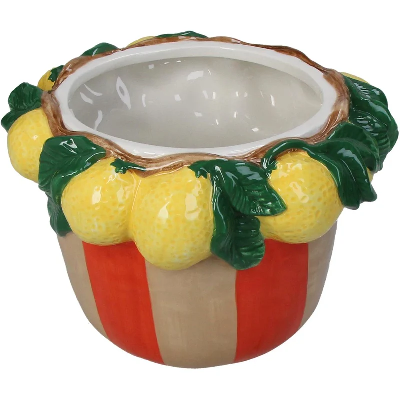 Planter Lemon Dolomite Multi 19.5x19.5x13cm