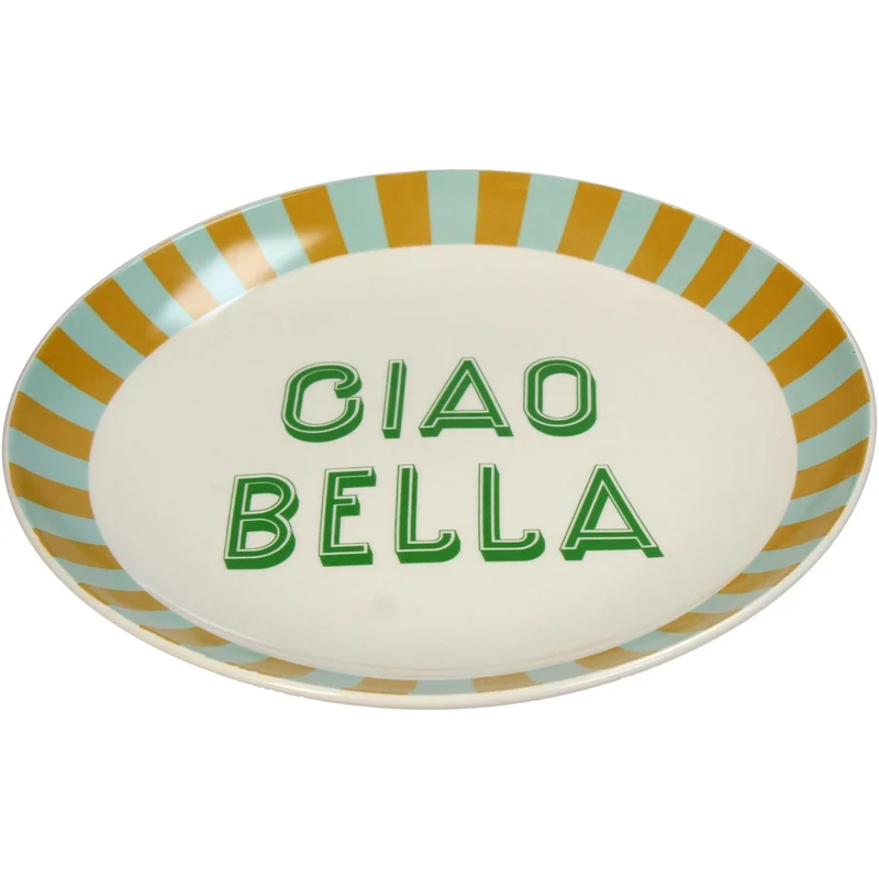 Plate Ciao Bella Stoneware White 25x25x3.5cm