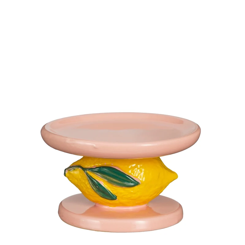 Melika kandelaar l.roze - h9xd15cm