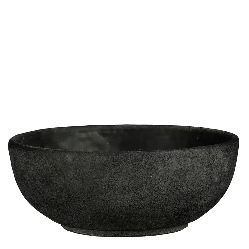 Cliff pot rond antraciet - h15,5xd38cm