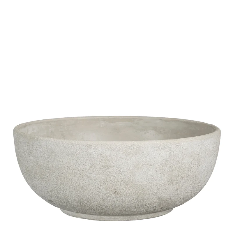 Cliff pot rond l.grijs - h15,5xd38cm