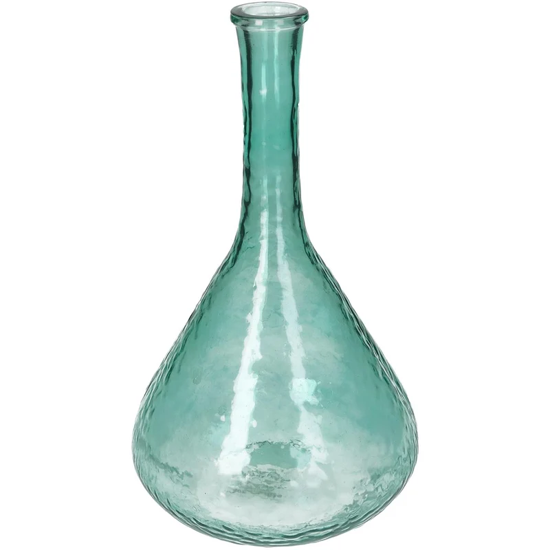 Vase Recycled Glass Petrol 31x18x18cm