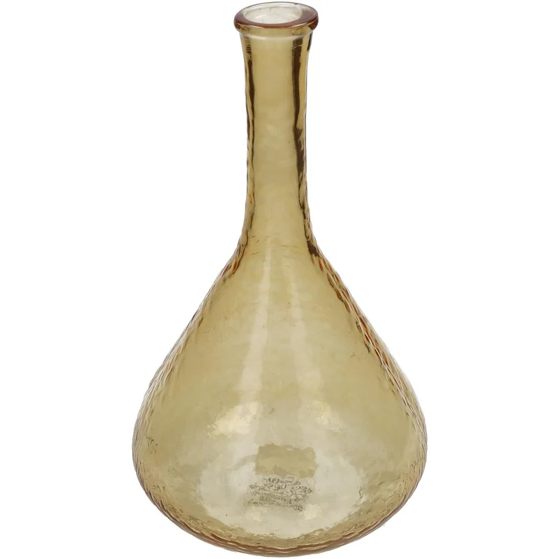 Vase Recycled Glass Ochre 31x18x18cm