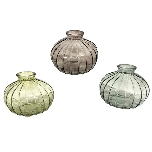 Vaasje Glas 3 assortie D10,7 H9cm