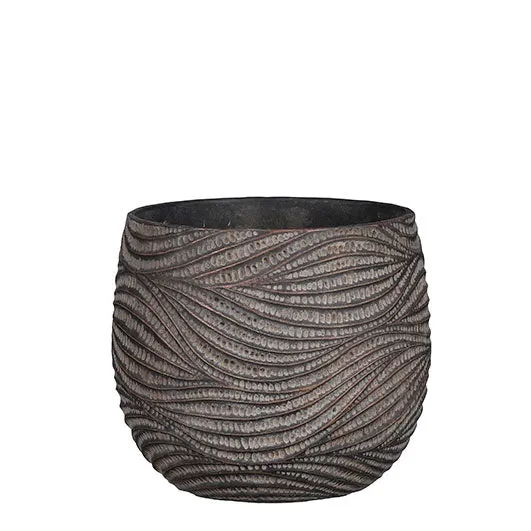Hendrick pot rond bruin - h20xd23,5cm