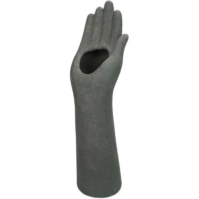 Vase Hand Ceramic Grey 33x8x12cm