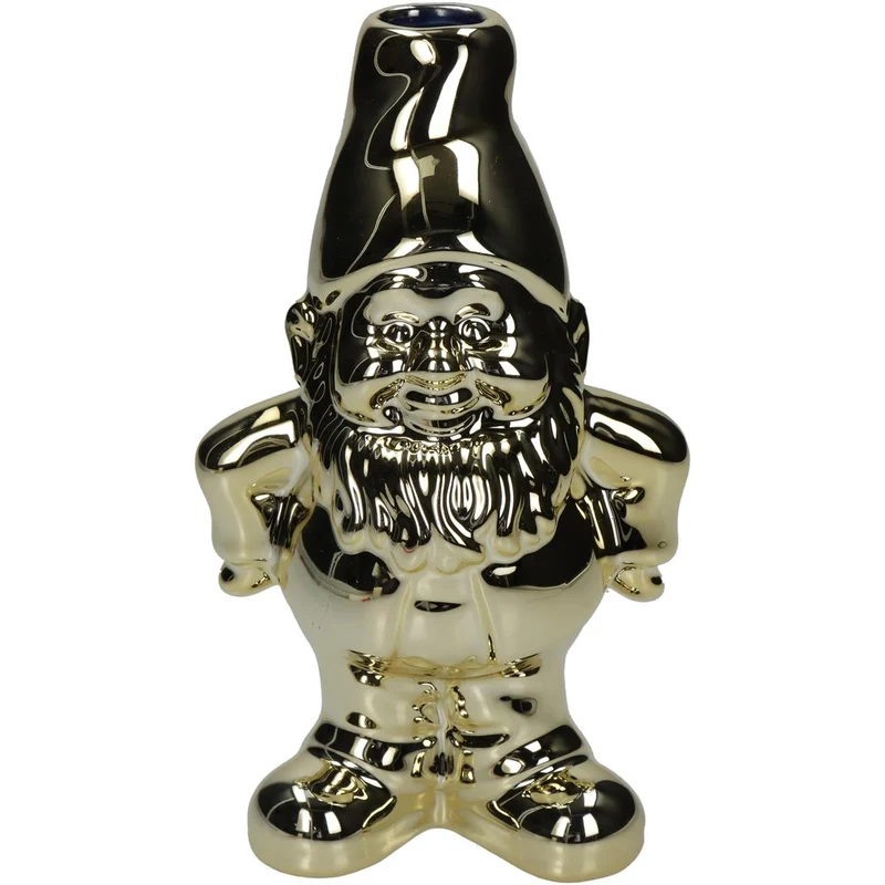Vase Gnome Ceramic Gold 11x8x18cm