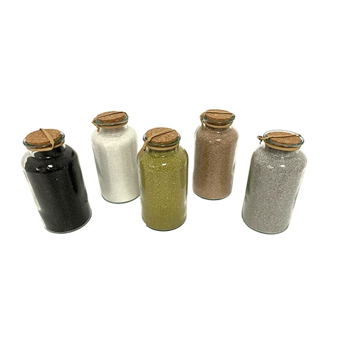 Fles met Zand 1kg mix kleur Ø8x16cm