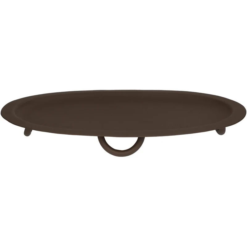 Plate Metal Brown 38x23x4cm