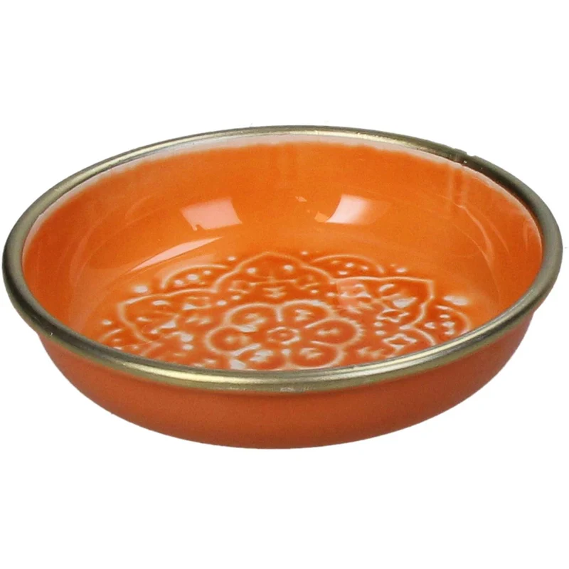 Bowl Iron Orange 11x11x2.5cm