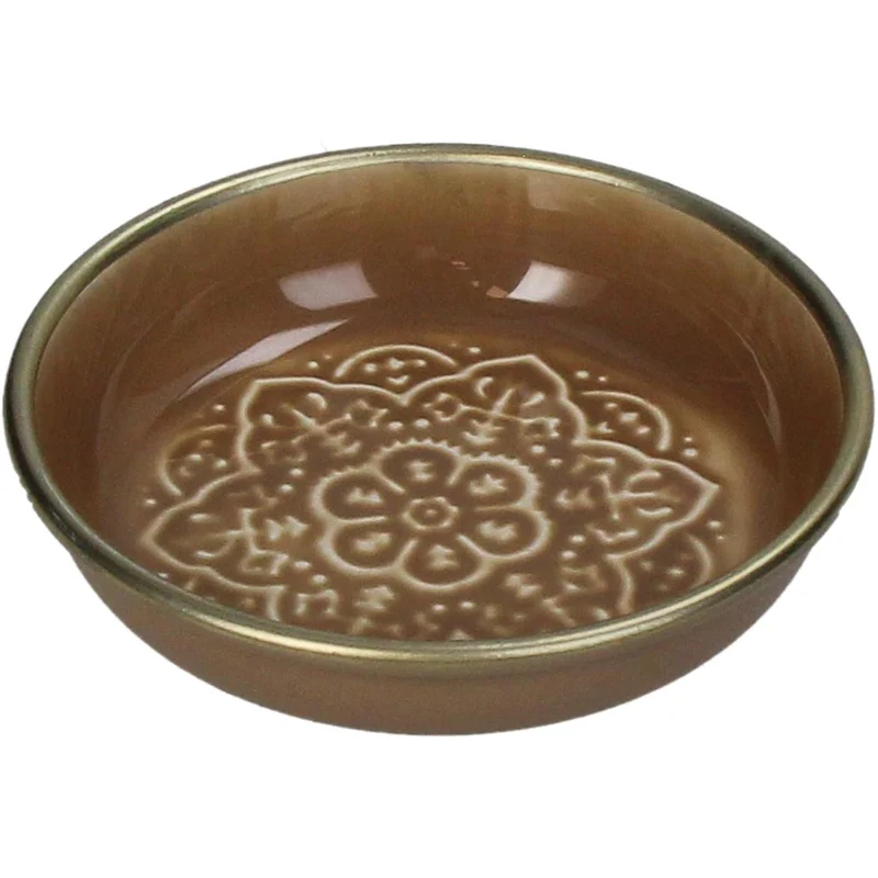 Bowl Iron Beige 11x11x2.5cm