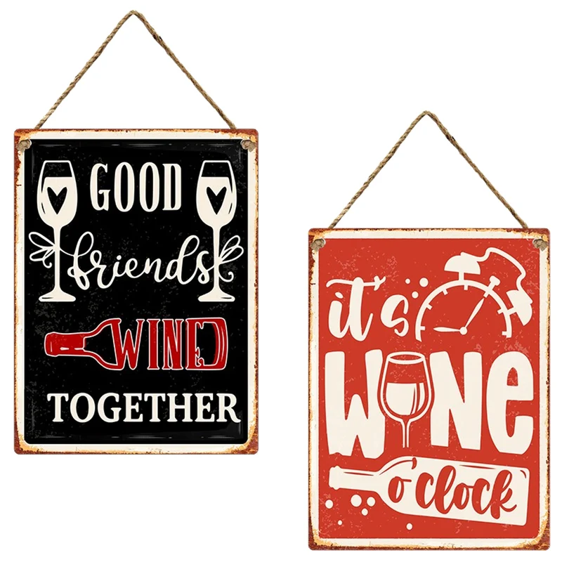 Wall Hanger Metal 30x40cm Wine 2 assortie