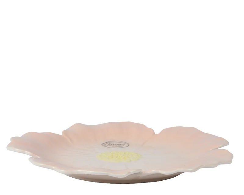 Dinerbord dolomiet roze/kleur L.28cm x W.28cm x H.3cm
