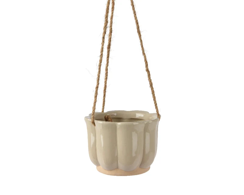 Hangende planter keramiek creme dia13.2cm x H.9.5cm