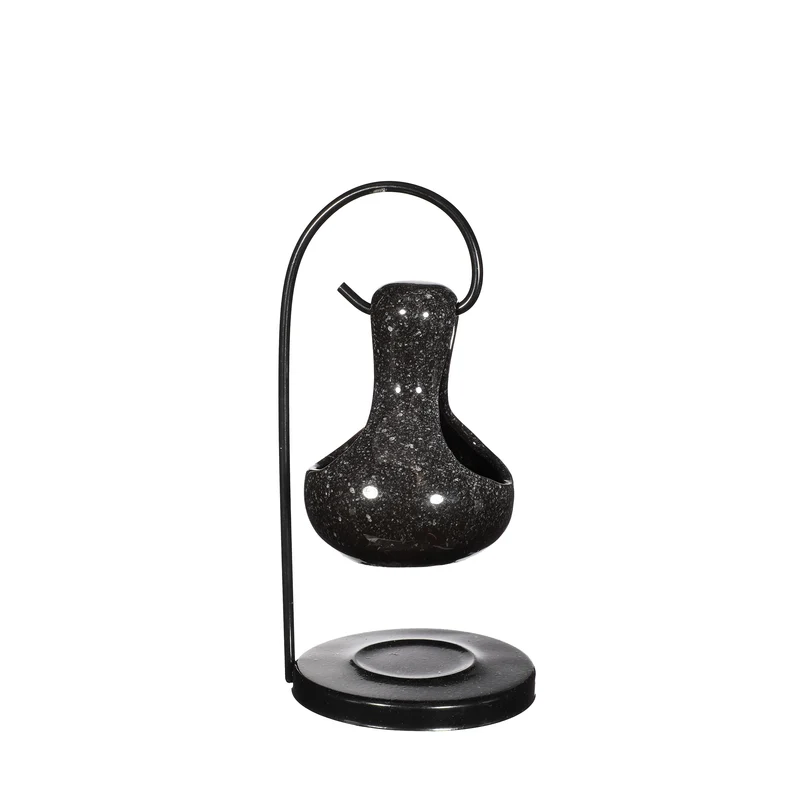 Geurbrander Druppel Santorini zwart Ø9 h.21 cm