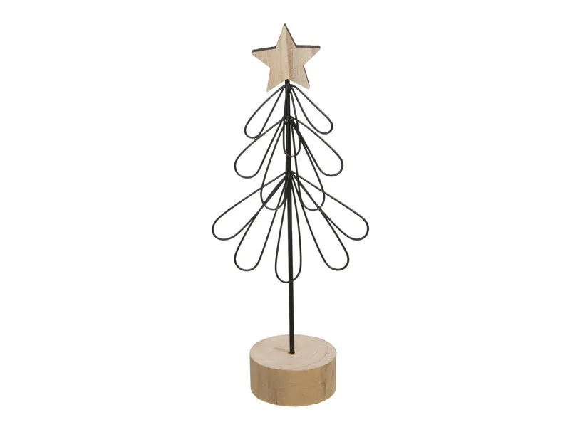 pc. 1 metal tree/standing black 9.5x5.5x23 cm