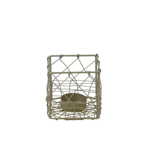 Tealightholder Metal 8x8x8cm Gold