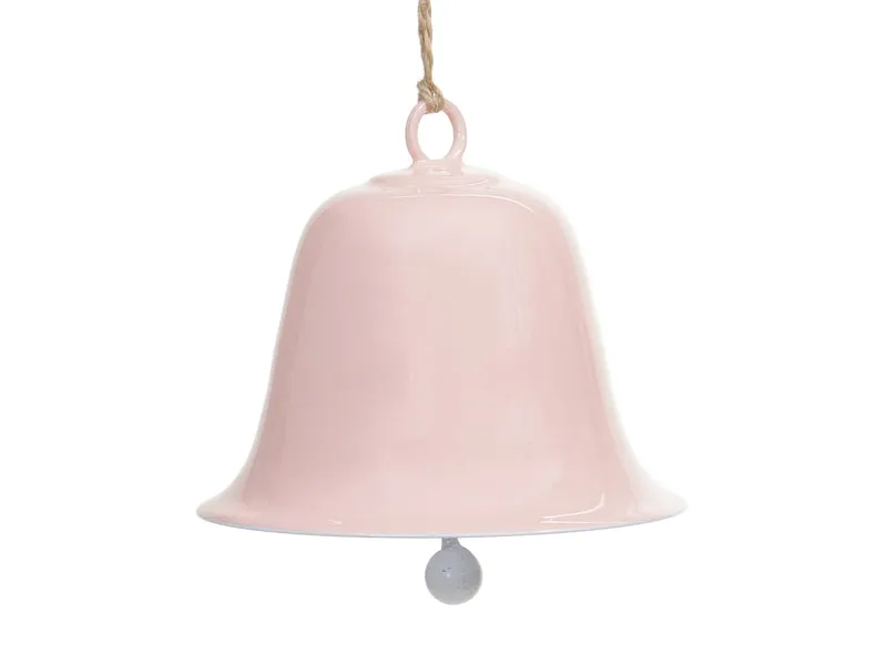 pc. 1 metal bell/hanging pink 8x8x7 cm