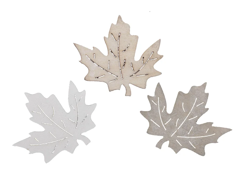 pb. 30 wooden leaves/loose 3 ass. 4 cm