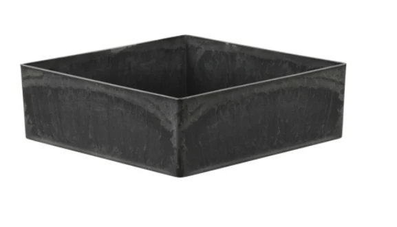 Tray vierkant grijs 20x20x6cm