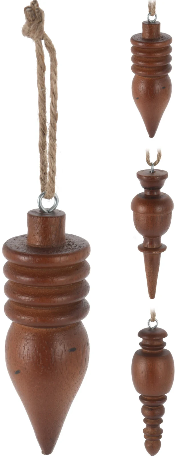 HANGDECO ORNAMENT MANGOHOUT D4 H10CM BRUIN 3 ASSORTIE