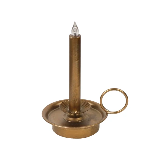Candleholder LED Ø12,5x21cm Gold