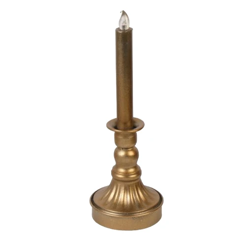 Candleholder LED Ø9,5x28cm Gold