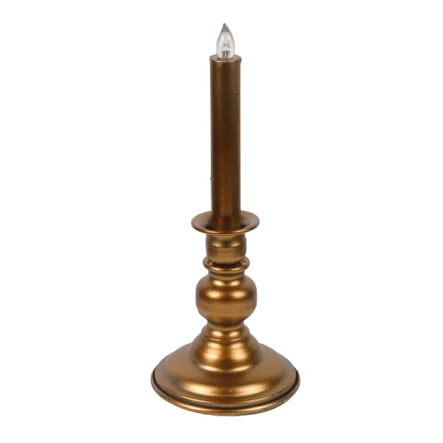 Candleholder LED Ø11x27,5cm Gold
