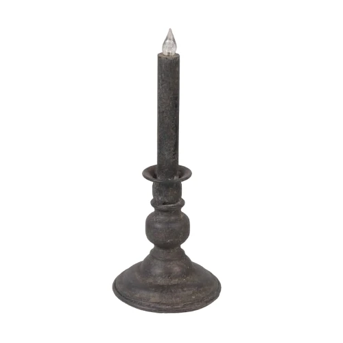 Candleholder LED Ø11x27,5cm Antique Black