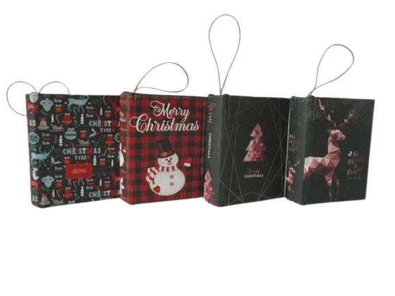 Books Hanging 9,5x7cm X-MAS Mix