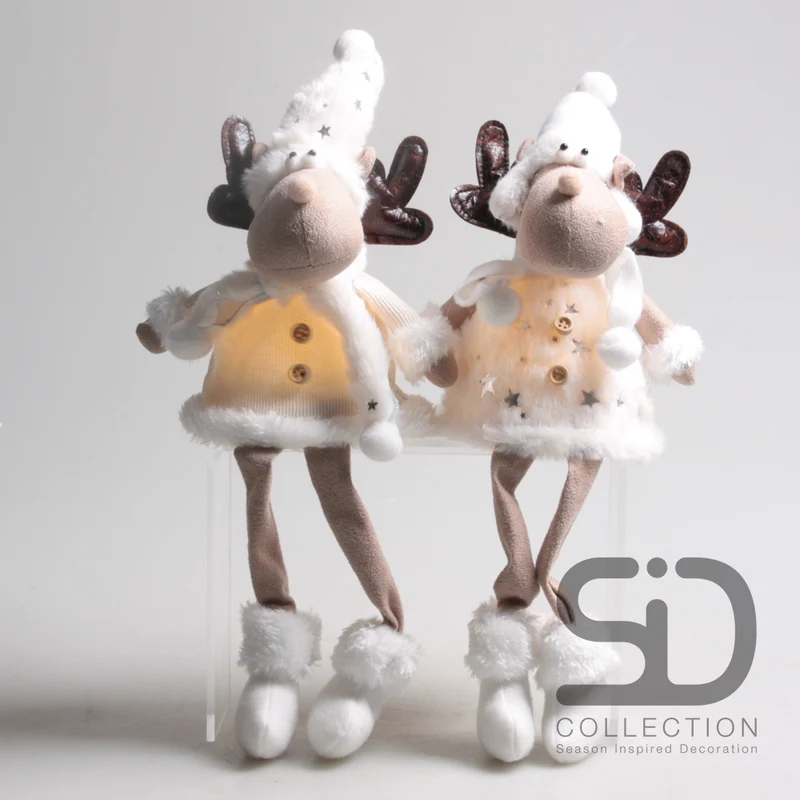 ELAND HANGENDE BEENTJES M/LED ZOE & GUS 15X12X52 CM ASSORTIE - PER STUK