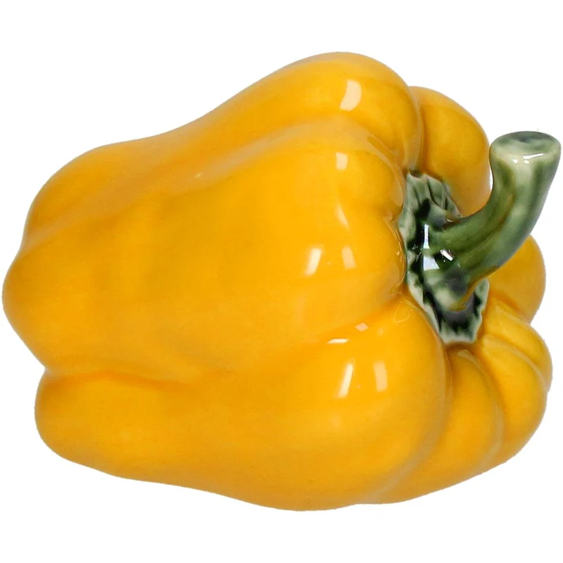 Ornament Bell Pepper Porcelain Yellow 11.6x8.5x8.3cm