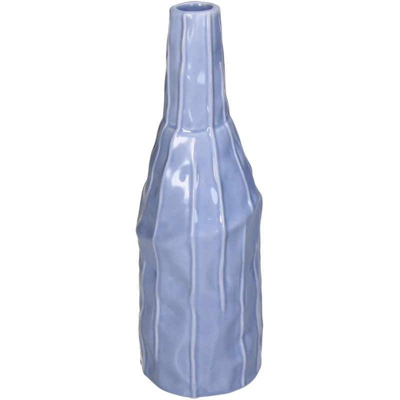 Vase Stoneware Blue 8.7x8.7x26.4cm